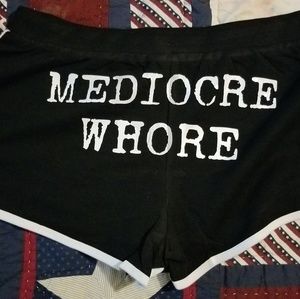 Punk DIY Mediocre Whore Offensive Cute Booty Short